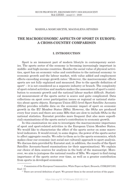 The Macroeconomic Aspects of Sport in Europe: a Cross-Country Comparison