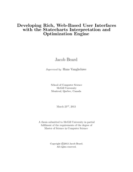 Developing Rich, Web-Based User Interfaces with the Statecharts Interpretation and Optimization Engine