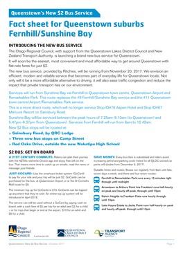 Fact Sheet for Queenstown Suburbs Fernhill/Sunshine Bay