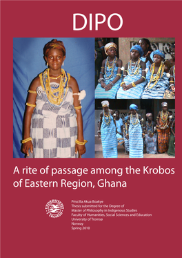 A Rite of Passage Among the Krobos of Eastern Region, Ghana