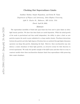 Arxiv:2004.12326V1 [Hep-Ph] 26 Apr 2020