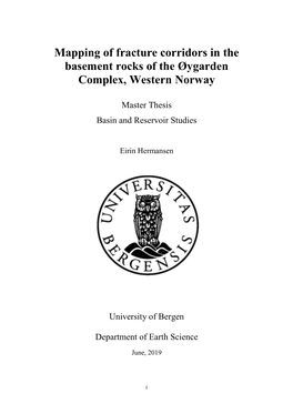 Mapping of Fracture Corridors in the Basement Rocks of the Øygarden Complex, Western Norway