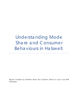 Understanding Mode Share and Consumer Behaviours in Halswell