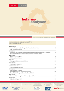 Belarus- Analysen