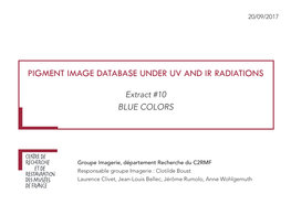 Pigment Image Database Under Uv and Ir Radiations