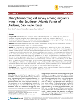 Ethnopharmacological Survey Among Migrants Living in the Southeast