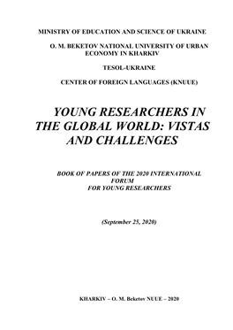 Young Researchers in the Global World: Vistas and Challenges