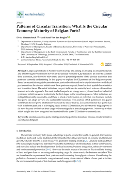 What Is the Circular Economy Maturity of Belgian Ports?