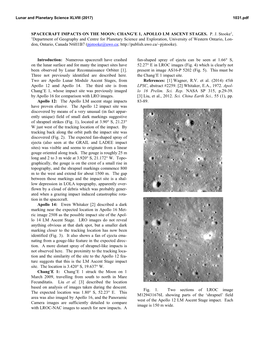 Spacecraft Impacts on the Moon: Chang'e 1, Apollo Lm
