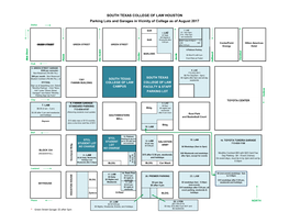 SOUTH TEXAS COLLEGE of LAW HOUSTON Parking Lots and Garages in Vicinity of College As of August 2017 Dallas