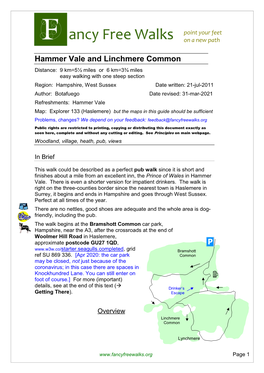 Hammer Vale and Linchmere Common