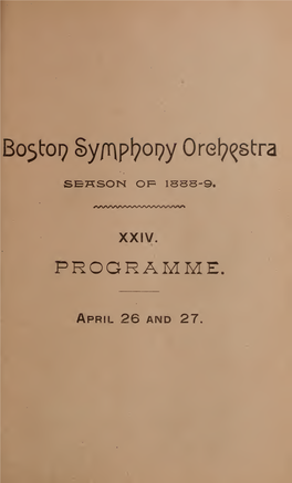 Boston Symphony Orchestra Concert Programs, Season 8, 1888-1889