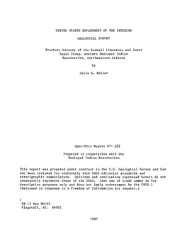 Fracture History of the Redwall Limestone and Lower Supai Group, Western Hualapai Indian Reservation, Northwestern Arizona