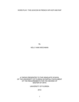 University of Florida Thesis Or Dissertation Formatting