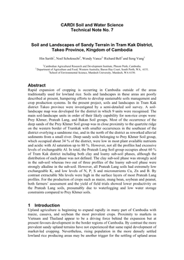 CARDI Soil and Water Science Technical Note No. 7 Soil And