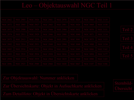 Leo – Objektauswahl NGC Teil 1