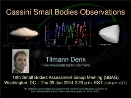 Cassini Small Bodies Observations