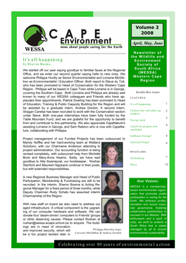 CAPE Environment Newsletter, Volume 2 English Pdf 247.97 KB