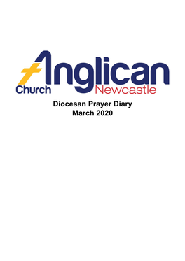 Diocesan Prayer Diary March 2020