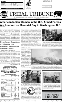American Indian Women in the U.S. Armed Forces Are Honored on Memorial Day in Washington, D.C