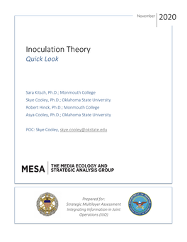 Inoculation Theory Quick Look