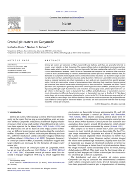 Central Pit Craters on Ganymede ⇑ Nathalia Alzate A, Nadine G