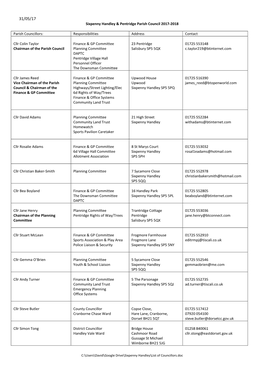 Sixpenny Handley & Pentridge Parish Council 2017-2018