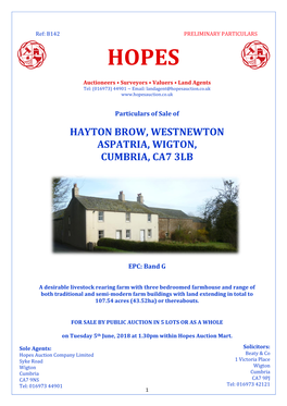 Hayton Brow, Westnewton Aspatria, Wigton, Cumbria, Ca7 3Lb