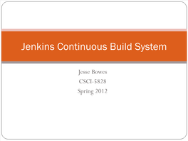 Jenkins Continuous Build System