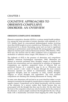 Cognitive Approaches to Obsessive-Compulsive Disorder: an Overview