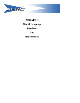 2018 AERO World Language Standards and Benchmarks