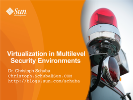 Virtualization in Multilevel Security Enviroments