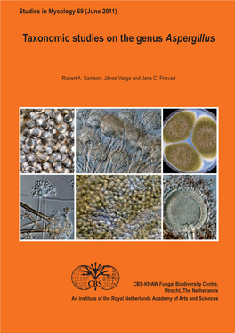 Taxonomic Studies on the Genus Aspergillus