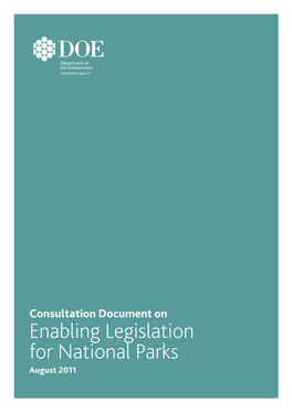 Enabling Legislation for National Parks August 2011