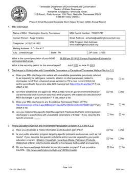 2020-2021 Washington County, TN Ms4 Annual Report