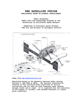 The Satellite Fetish Preliminary Notes on Signals Intelligence