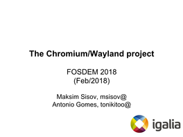 The Chromium/Wayland Project