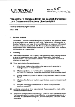 +GDINBV Report No the Clty of EDINBURGH COUNCIL