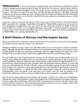 Sons of Norway Genealogy Guide