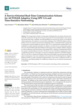 A Service-Oriented Real-Time Communication Scheme for AUTOSAR Adaptive Using OPC UA and Time-Sensitive Networking