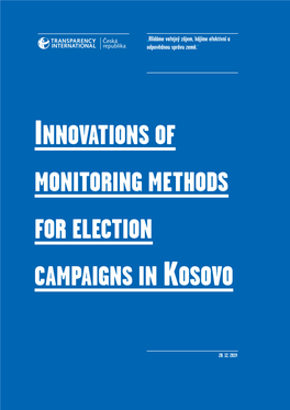 Innovations of Monitoring Methods for Election Campaigns in Kosovo