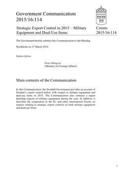 Government Communication 2015/16:114