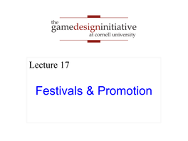 Festivals & Promotion