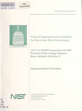 Federal Implementation Guideline for Electronic Data Interchange