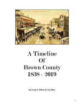 Timeline Brown County & Brownwood