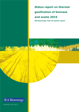 Status Report on Thermal Gasification of Biomass and Waste 2019 IEA Bioenergy Task 33 Special Report