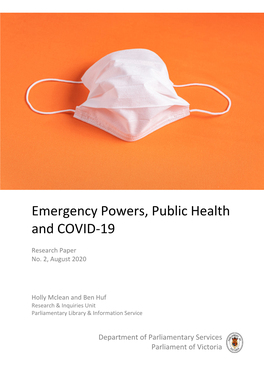 Emergency Powers, Public Health and COVID-19