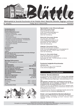 Mitteilungsblatt KW 8