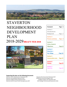 Staverton Neighbourhood Development Plan