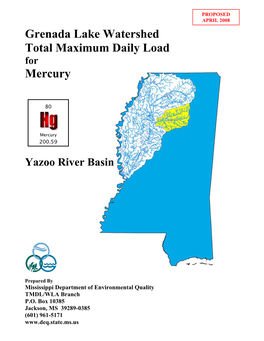 Grenada Lake Watershed Total Maximum Daily Load Mercury